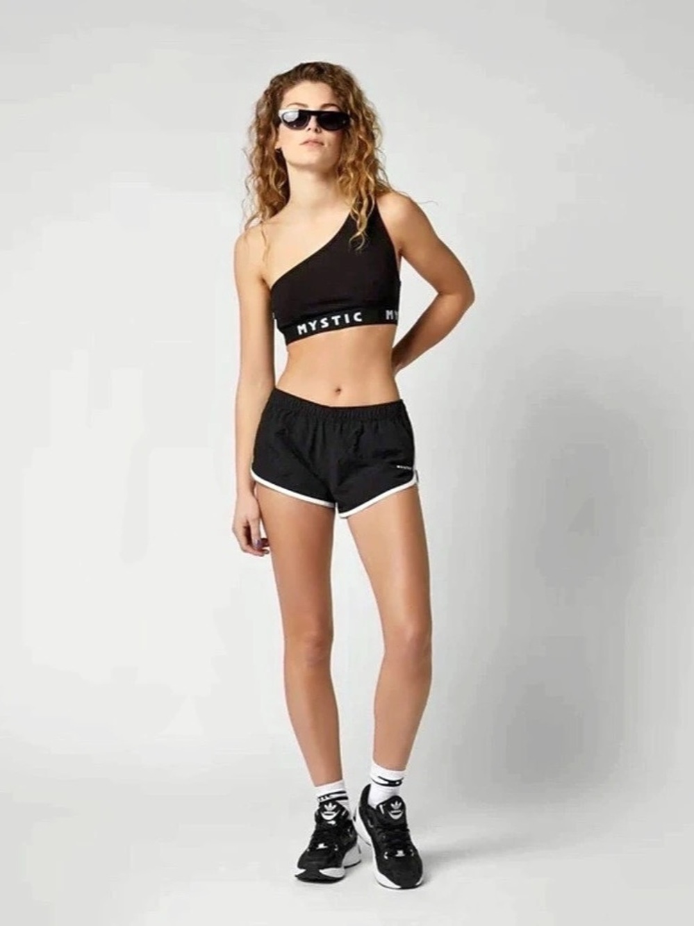 Mystic One-Shoulder Crop Top Black Size Small NWT
